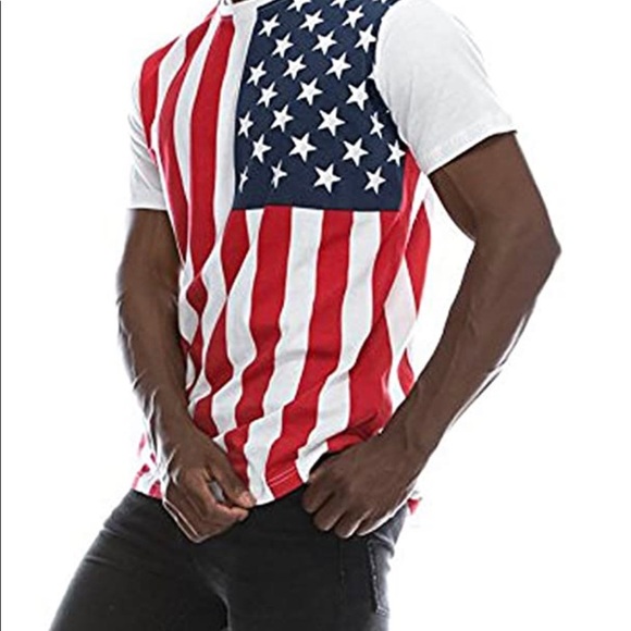 NWT cool American Flag Short sleeve shirt - Picture 2 of 4